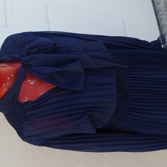 Banana Republic Women's Navy Pleaded Dress -Medium - Picture 4 of 13